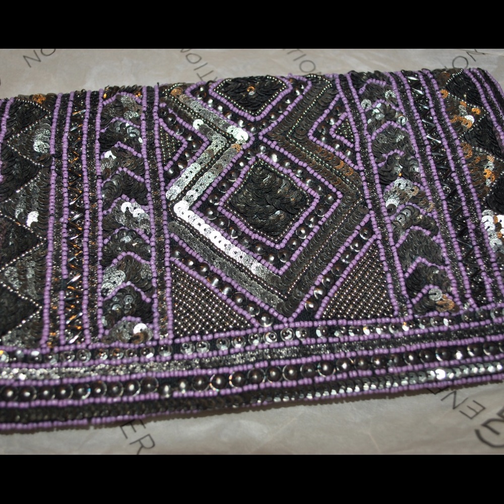 Bcbgeneration Sequin Deco Beaded Clutch - image 5